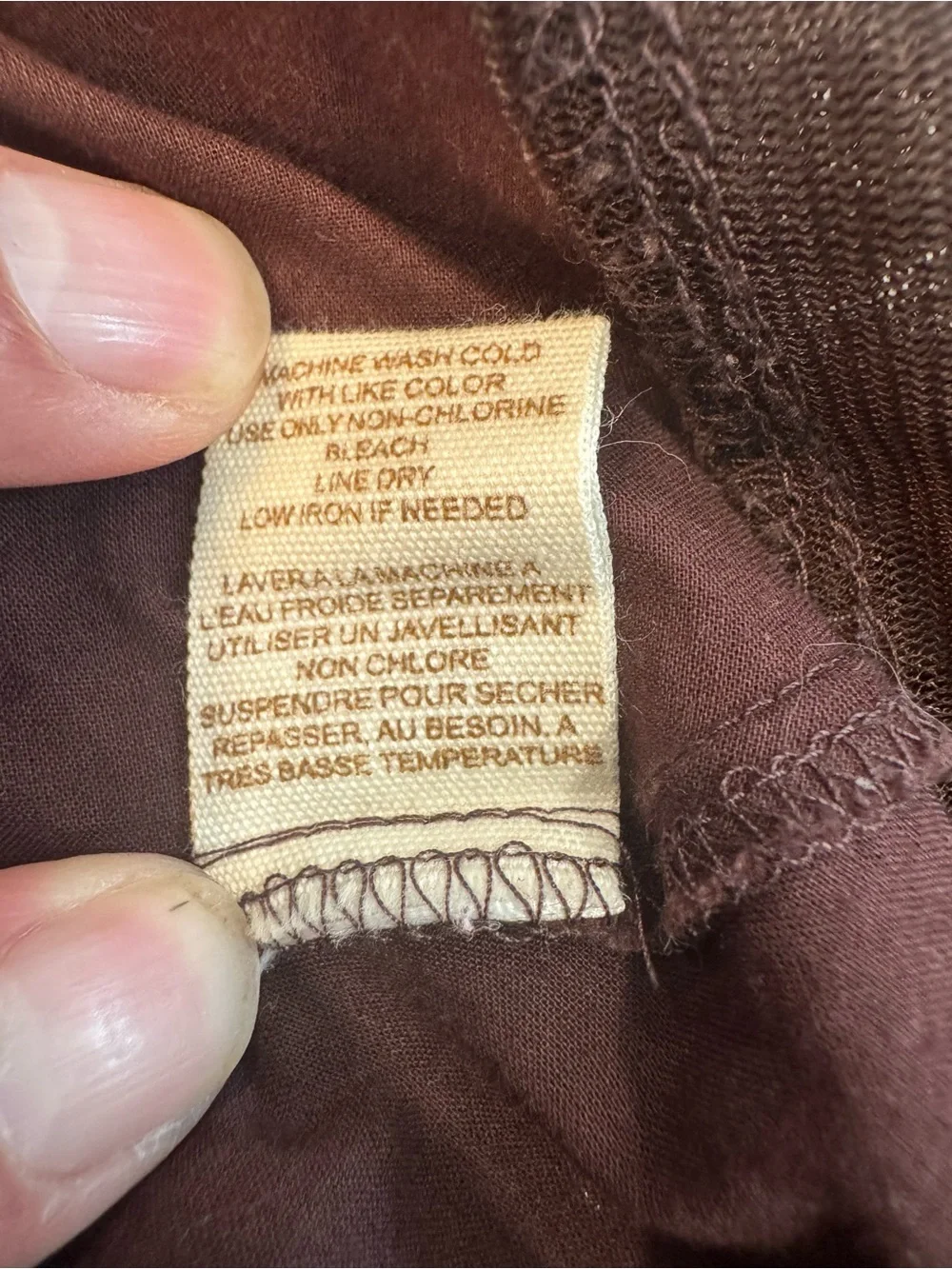 Free People Brown Slip Dress with Black Lace Trim
